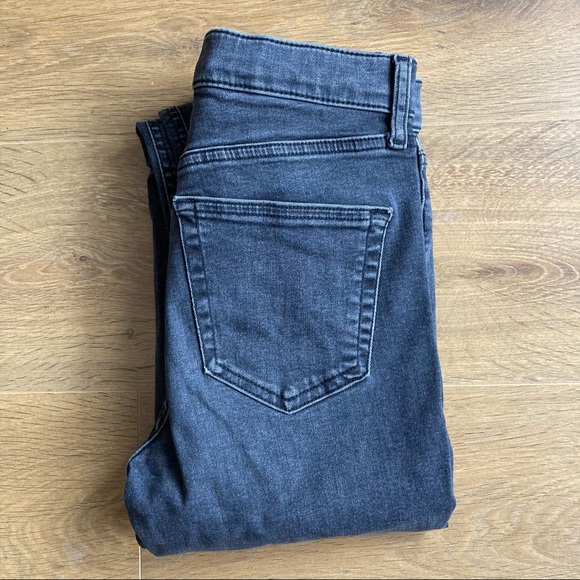 Topshop Tall Grey Jamie Jeans with Distressed Knees - Picture 3 of 3